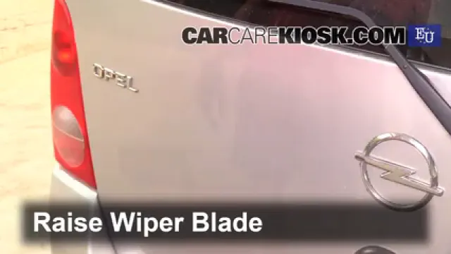 2001 Opel Agila Design 1.3L 3 Cyl. Balais essuie-glace arrière Changer les balais des essuie-glace